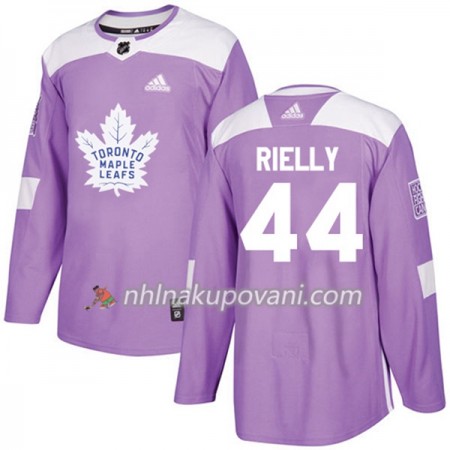 Toronto Maple Leafs Dresy Morgan Rielly 44 Adidas 2017-2018 Nachová Fights Cancer Practice Authentic - Pánské